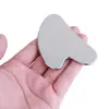 Raspador Massajador Gua Sha de Aço Inoxidável Para Rosto Pescoço Corpo Ferramenta de Massagem Guasha Cuidados com a Pele Facial Placa Guasha Massajador Facial
