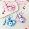 Divertido Colgante para Mochila Escolar Infantil Suministro Original Familia Sanrio Hello Kitty Llavero de Cámara de Proyección Diaria