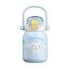 26 Tazas Térmicas Nuevas Sanrio 2 Kuromi Portátil para Niños con Aislamiento y Popote para Uso Escolar de Niñas