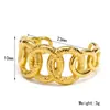 Estilo INS transfronterizo lujo ligero alta calidad variedad anillo abierto de acero de titanio femenino nicho temperamento anillo chapado en oro ajustable