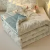 Colcha de verão grau materno e infantil para dormir sem roupa, algodão fresco estilo ins como nuvem, colcha de ar condicionado ultrassuave, colcha fina de verão, edredom de dormitório