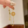 Pulsera Brújula Solar Retro Vintage Francesa para Mujer, Disco Microincrustado, Joyería de Mano Elegante de Lujo Accesible, Joyería de Gama Alta