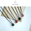 Collar de Cuerda Cristal de Fresa Flor de Durazno para Garantizar Paz Obsidiana Regalo de Buena Suerte Cumpleaños Pareja un BFF Nicho