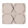 Molde hexagonal de silicone sem coluna de 4 elos para aromaterapia, folha de cera DIY, molde de marca de gesso, molde de silicone