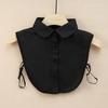 Suéter de cuello falso para mujer, de gasa negra que combina con todo, con cuello falso para primavera, otoño e invierno, con medio cuello decorativo