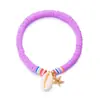Pulseira de Tornozeleira Estilo Praia Oceano Novo Verão Estrela-do-Mar Concha Argila Macia Pulseira de Tornozeleira Feita à Mão Estilo Boêmio Ornamento para Pé