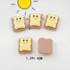 Mini Trompeta Juguete de Comida Huevo Pan Tostada Galleta Hot Dog Cuerda para el Cabello de Niños Pegamento de Crema Accesorios de Resina DIY