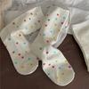 Calcetines de algodón informales absorbentes del sudor con lunares coloridos de otoño de IOULOR para niñas, calcetines de media pantorrilla con dopamina, venta al por mayor