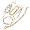 Jieding Pulsera Cubana de Acero Inoxidable con Combinación de Colores Europea y Americana Joyería de Lujo Ligero de Gama Alta Popular Transfronteriza Joyería de Acero de Titanio Modelo para Mujer