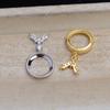 Accesorios de plata S925 brotes de frijol concha de caballo colgante de 9.8 mm cadena soporte vacío para perla DIY JG5373
