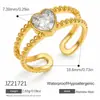 Pulseira de Aço Inoxidável Cruzada Fashionável Tendência Estilo Ins Corrente para Dorso da Mão Cravejada com Zircônia Banhada a Ouro 18K Real À Prova d'Água Resistente à Descoloração Joia para Mão