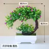 Plástico flor maceta planta verde flor artificial maceta flor adornos al por mayor planta simulación bonsái simulación árbol pequeño planta en maceta