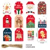 50 UNIDADES Etiquetas de Natal, Pingentes Decorativos de Árvore de Natal em Papel Kraft, Decorações de Presentes de Natal, Papai Noel, Amazon
