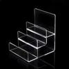 Soporte de acrílico multicapa para billetera, expositor transparente para gafas, mascarillas, teléfono móvil, soporte trapezoidal, expositor de almacenamiento multicapa