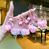 Llavero de Arena Líquida Rosa Dulce Girly Colgante de Fresa Flotante Lindo Pequeño Regalo que Brilla en la Oscuridad