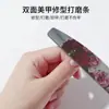Patrón de impresión a color creativo lima de uñas serie de pintura al óleo de flores media luna gris arte de uñas tira de lijado tira de lijado de alta calidad