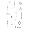 Suministro Transfronterizo Pegatinas de Tatuaje Simples Pegatinas Largas Columna Vertebral Sexy Pegatinas de Tatuaje con Letras en Inglés En Stock