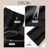Calças Flares Forradas com Fleece Pretas para Mulheres, Outono e Inverno Cintura Alta Petite Caimento Fluido Slim-Fit Casuais Bootcut Calças de Alfaiataria