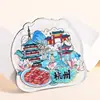 Imanes para Refrigerador de Ciudades Turísticas Nacionales de Acrílico Plano Hitos de Beijing Shanghái Pegatinas Magnéticas Culturales y Creativas Atracciones