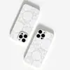 Funda de Teléfono de Verano para Niñas con Flor de Rosa Bordada Imitación Encaje, Estilo Sencillo, para iPhone 17/18 Pro Max, con Alto Atractivo Estético