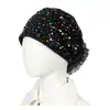 Nuevo Estilo Sombrero Turbante Blanco con Lentejuelas y Encaje para Todas las Estaciones con Diseño Floral Étnico, Pañuelo para la Cabeza de Moda y Elegante, Turbante, Velo, Sombrero para Mamá