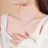 Colar Borboleta de Prata Pura S999 para Mulheres, Estilo Coreano, Luxo Leve, Corrente Clavicular Borboleta de Nicho de Alta Qualidade, Popular no Xiaohongshu