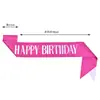 Fita de decoração de festa Amazon transfronteiriça feliz aniversário tecido com glitter fita cerimonial alça de ombro feliz aniversário