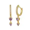 Pendientes dz de estilo coreano, azules, con doble diamante para mujer, exquisitos pendientes de nicho microincrustados, pendientes de alta gama elegantes y lujosos al por mayor