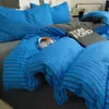 Conjunto de Roupa de Cama Listrado Preto e Branco Estilo Nórdico Peças Quatro Peças Macio Confortável Dormitório de Estudante Quarto Resistente à Sujeira Universal para Todas as Estações