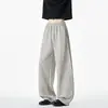 Pantalones de estilo perezoso japonés, color gris oscuro, plisados, tipo cimitarra, algodón de alta calidad, tacto suave, pants deportivos, unisex, holgados, con caída, casual