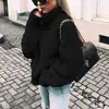 Suéter Grueso de Punto Nuevo Estilo Europeo y Americano para Mujer, Comercio Exterior, Bestseller de Amazon, Cuello Alto con Borde Enrollado, Manga Murciélago, Tejido de Punto
