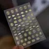 Adesivos de Unha Folha de Ouro Tomoni Adesivos de Unha Retro Japonês da Moda Série Metálica Decorativa Pequenos Acessórios
