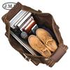 Bolsa de Viagem Personalizada Fornecimento Transfronteiriço Bolsa de Viagem de Couro Crazy Horse Retrô Bolsa de Bagagem de Couro Genuíno Bolsa de Mão de Grande Capacidade para Viagem de Negócios