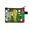 Bolsa de Moedas Pequena Exquisita de Futebol da Copa do Mundo de 2026 Carteira Portátil Bolsa de Moedas com Zíper Mini Bolsa Pequena