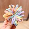 Cuerda para la cabeza para niños que no daña el cabello, anillo para el cabello de color caramelo de bebé de alta elasticidad, cuerda para el cabello de cola de caballo para niña, banda de goma para niña pequeña