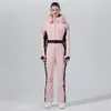 Traje de Esquí de Una Pieza Supreme Nuevo para Mujer, Impermeable y a Prueba de Viento, Tabla Única y Doble, Traje de Algodón para Exteriores de Invierno Frío, Ajustado