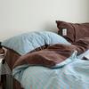 Juego de Cuatro Piezas Engrosado y de Terciopelo de Leche, Franela de Invierno, Terciopelo Coral, Dormitorio Estudiantil, Funda de Edredón de Algodón Puro, Sábanas