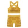 Conjunto Esportivo de Malha Vazada, Roupa Íntima para Corrida, Yoga e Fitness para Mulheres, Usável de Duas Formas com Costas Cruzadas, Respirável e Leve