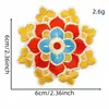 Patches de tecido bordados com padrão geométrico colorido, patches de estilo étnico, patches bordados por computador para roupas e bolsas, patches de reparo para furos