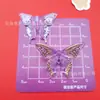 Accesorios de Plástico de Mariposa Transparentes de Colores con Agujero Pasante Electroplateados Accesorios para el Cabello DIY Cintas para el Cabello Bandas Elásticas Colgantes de Joyería Perforados Accesorios