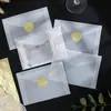 Sobre de Papel de Ácido Sulfúrico Estampado en Oro Empaque de Regalo Estilo Ins Semi-Transparente Escarchado 11*16cm Exclusivamente para Ventas Transfronterizas