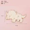 Piezas de madera DIY de animales creativos para pintar a mano, piezas de madera de dinosaurio, juguetes de educación temprana para niños, piezas en blanco de animales creativos