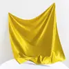 Pañuelo cuadrado de satén de 90 cm de color sólido para mujer transfronterizo, pañuelo para el cuello, pañuelo para la cabeza, satén, moda, brillante, seda, fabricantes, venta al por mayor