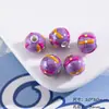 Cuentas de cerámica, cuentas pintadas a mano, cuentas redondas de rayas coloridas, collar DIY hecho a mano, cuentas para pulsera, cuentas sueltas, materiales para accesorios de joyería
