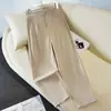 Calça Pantalona Harem de Cintura Alta para Mulheres, Novo Estilo de Verão, Caimento Solto, Emagrecedor, Calça Casual Cropped, Estilo Mom, Roupa de Trabalho, Calça de Comprimento 8/9