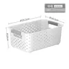Cesta de armazenamento de mesa estilo vime, organizador de brinquedos e itens diversos para casa, cesta de armazenamento de plástico para cozinha, lanches e suprimentos de banho, atacado