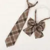 Pajarita a Cuadros Estilo Japonés JK para Niñas, Corbata de Lazo sin Nudo Estilo Escolar para Fotos de Graduación, Camisa de Uniforme Marinero para Niños