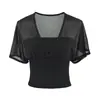 Estilo puramente seductor, top tipo tubo falso de dos piezas, nuevo modelo de verano, entallado a la cintura, corte ajustado, longitud corta, camiseta sexy de manga corta