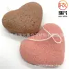 Esponja de Konjac Hexagonal Rosa Nogueira com Concha Gota d'Água para Lavar o Rosto Algodão