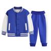 Terno Primavera e Outono para Meninas 2024 Jaqueta Casual para Meninos Novo Conjunto de Peças de Beisebol para Crianças com Uniforme de Outono e Inverno